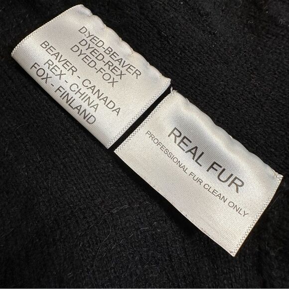 Carmen Marc Valvo Couture 2011 Black Dimensional Cashmere Knit Fur Vest - Picture 17 of 17